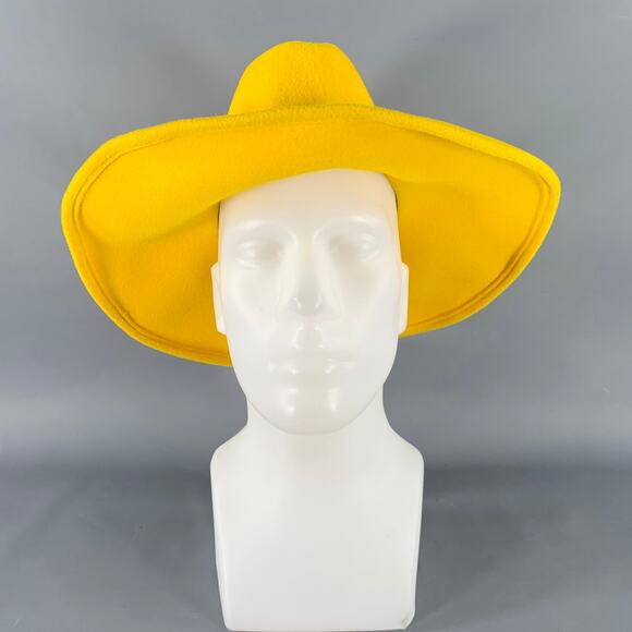 GIGI BURRIS Requiem Yellow Felt Fedora Hat - Picture 3 of 7